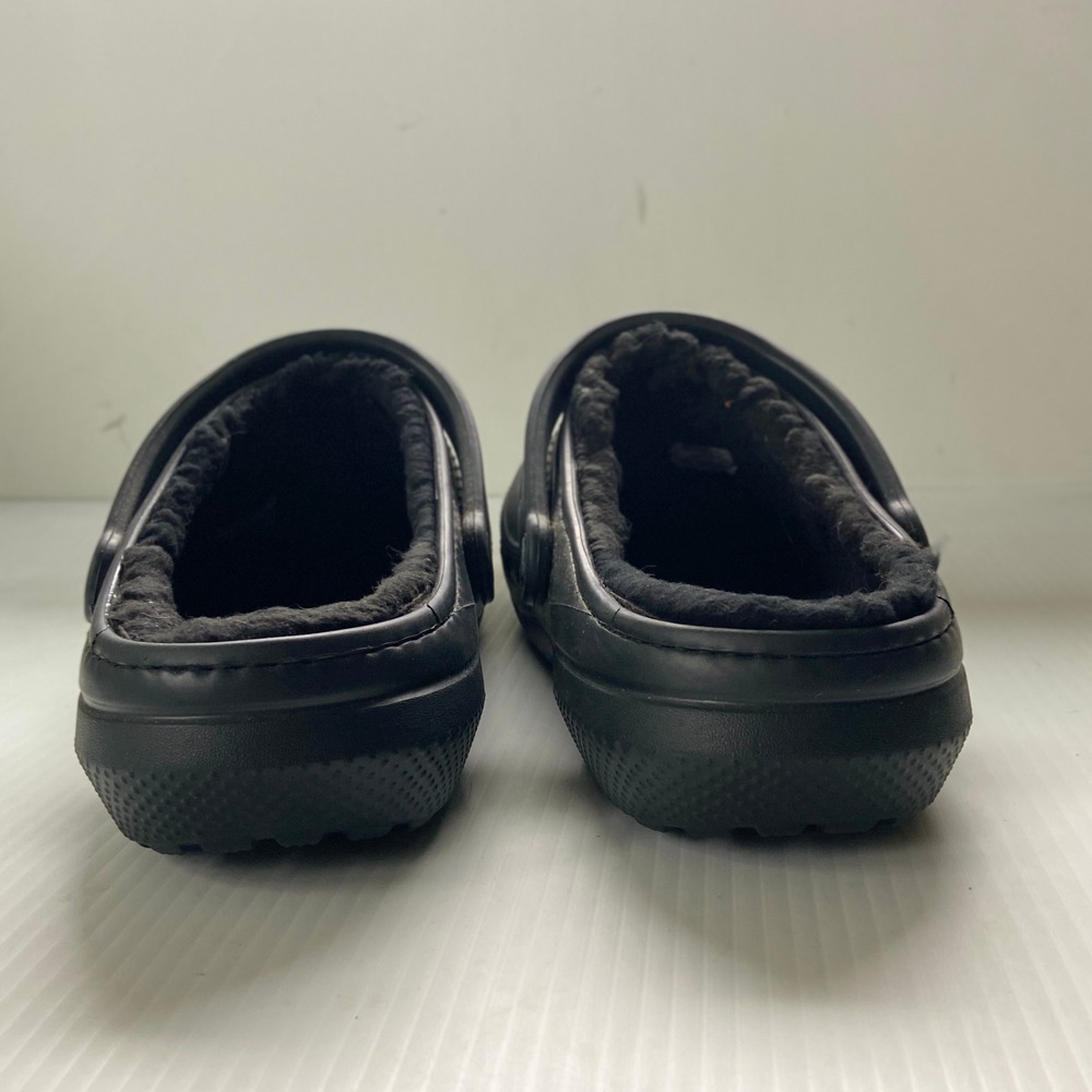 Crocs Classic Black Faux Fur Lined Clogs 203591 Mens 12 - Picture 6 of 10